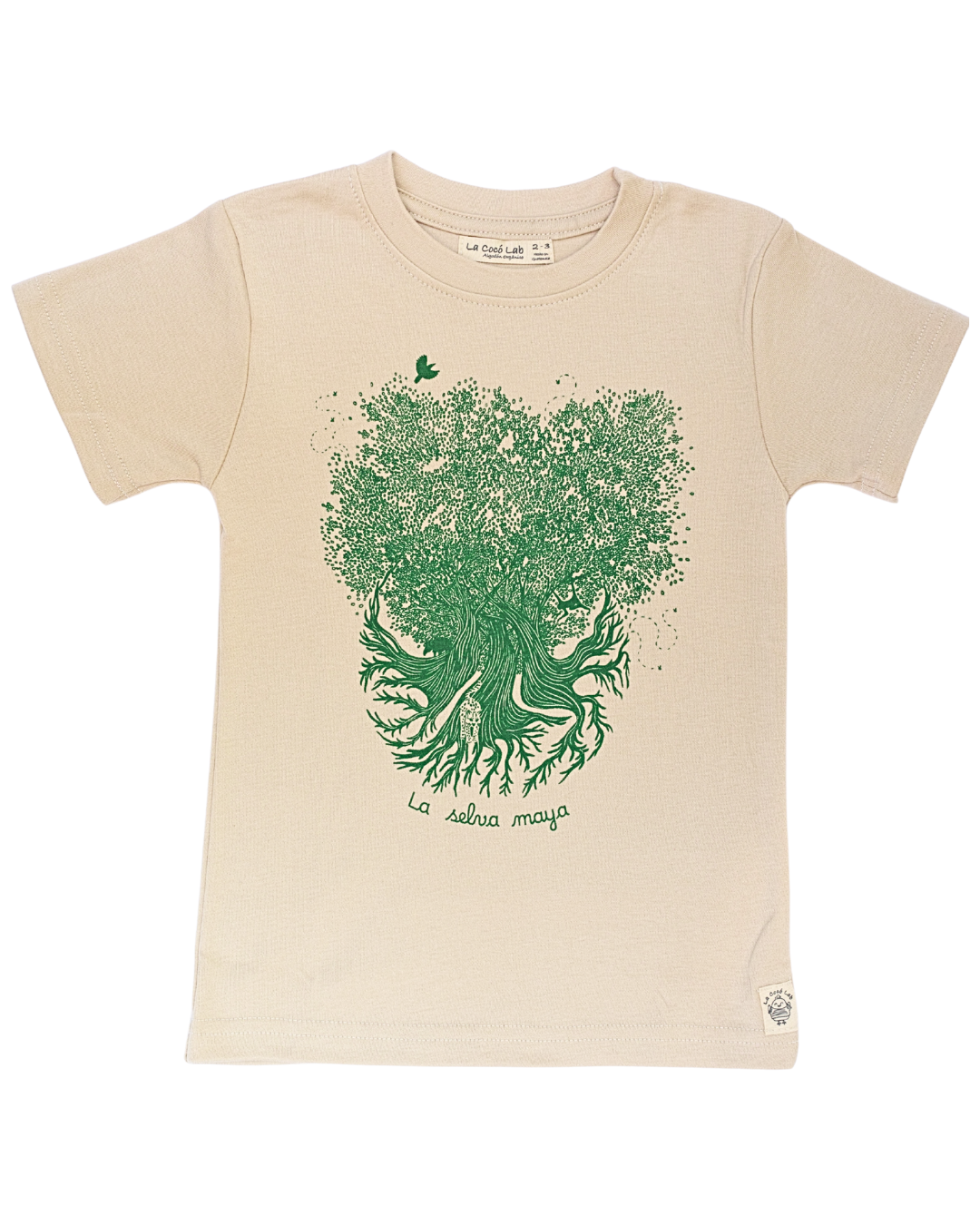 Camiseta infantil en algodón orgánico Selva Maya estilo clásico